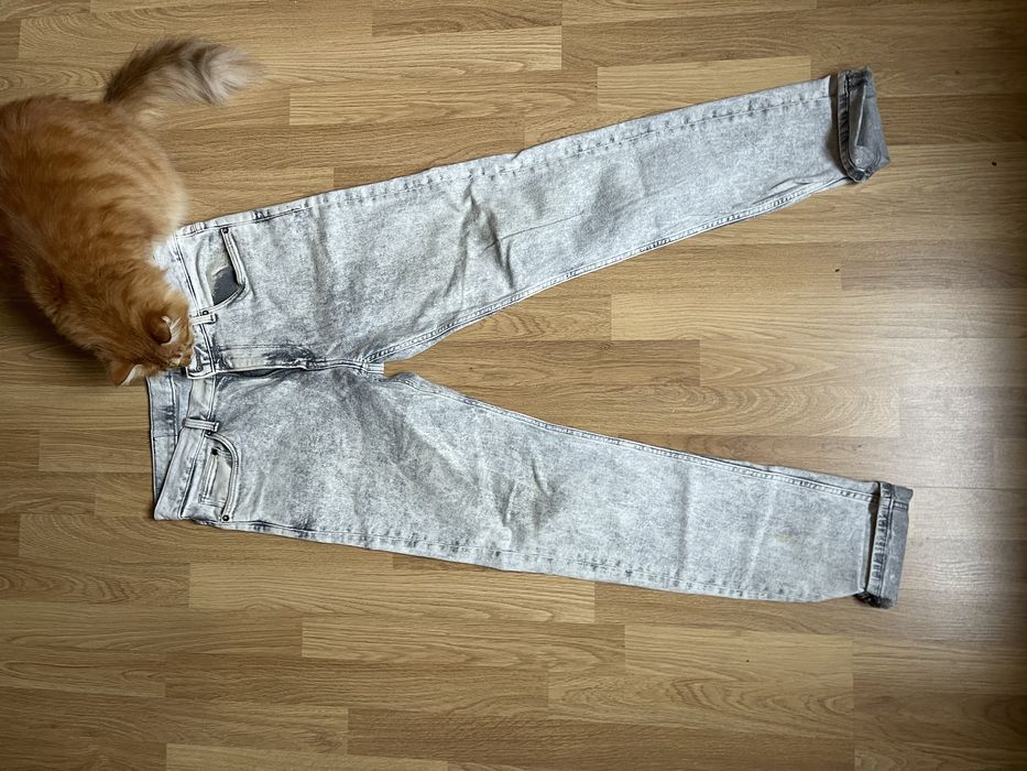 Прямі джинси світлий графіт