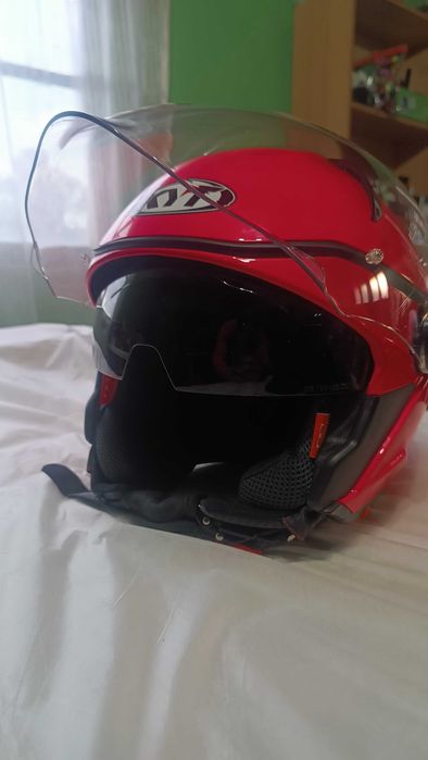 Capacete KYT d-city - liso - fuxia fluo - rosa tamanho S