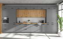 Meble kuchenne Ava Nessa Lamel Zestaw 490 cm z blatem