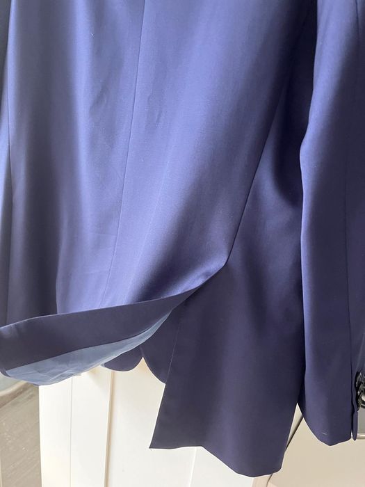 Marynarka granatowa garnitur Bytom XL 54 XXL elegancki wełna wiskoza