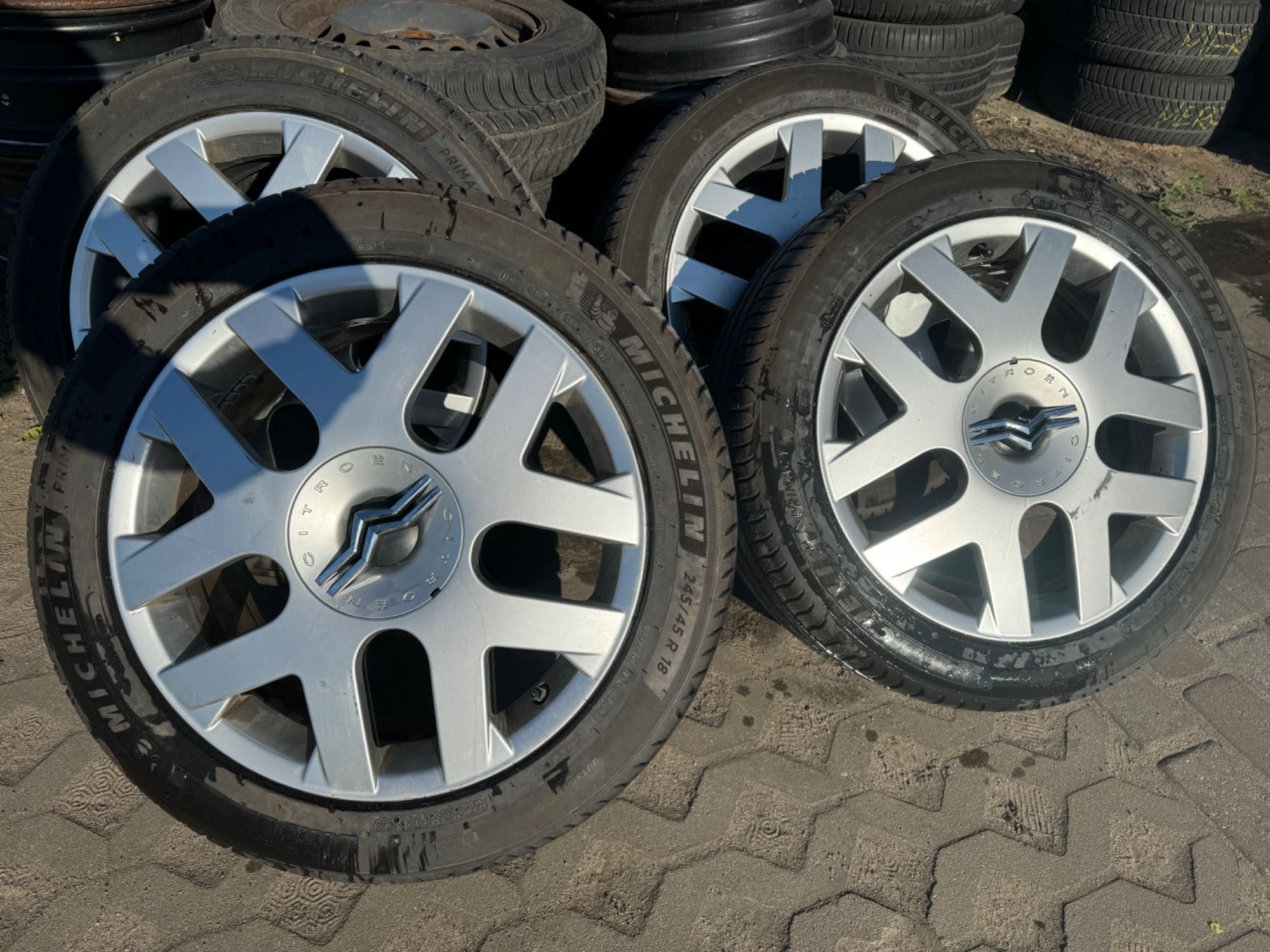 Felgi alufelgi citroen R18 z oponami Micheline 245/45 R18 Opony Nowe