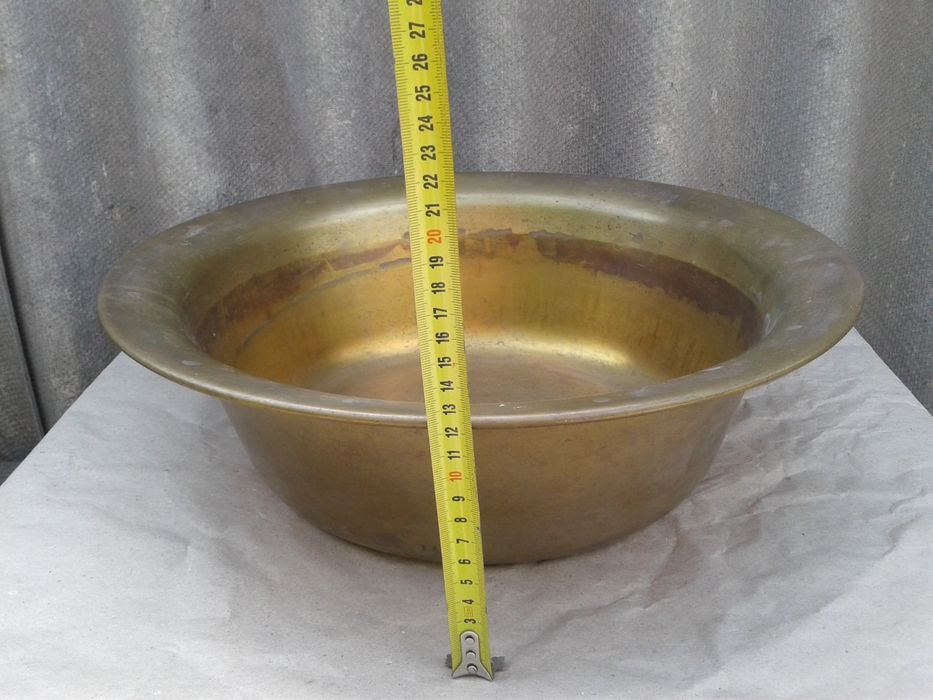 Большой таз латунный для варки варенья СССР миска медная латунная