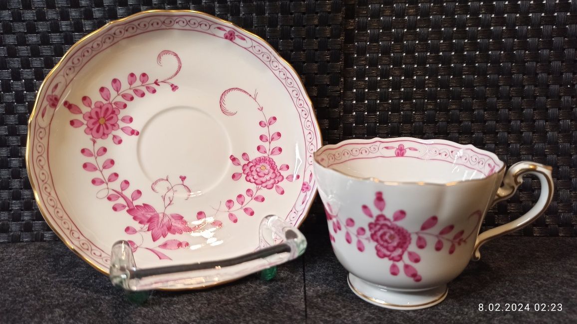 Porcelana MEISSEN DUO Miśnia  Indyjska Purpura Kolekcjonerska