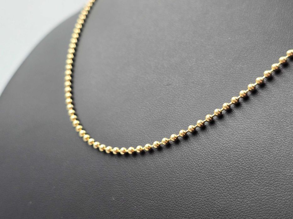 Złoty łańcuszek KULKI pełny pr.585 kulkowy do nieśmiertelnika |KŁODZKO