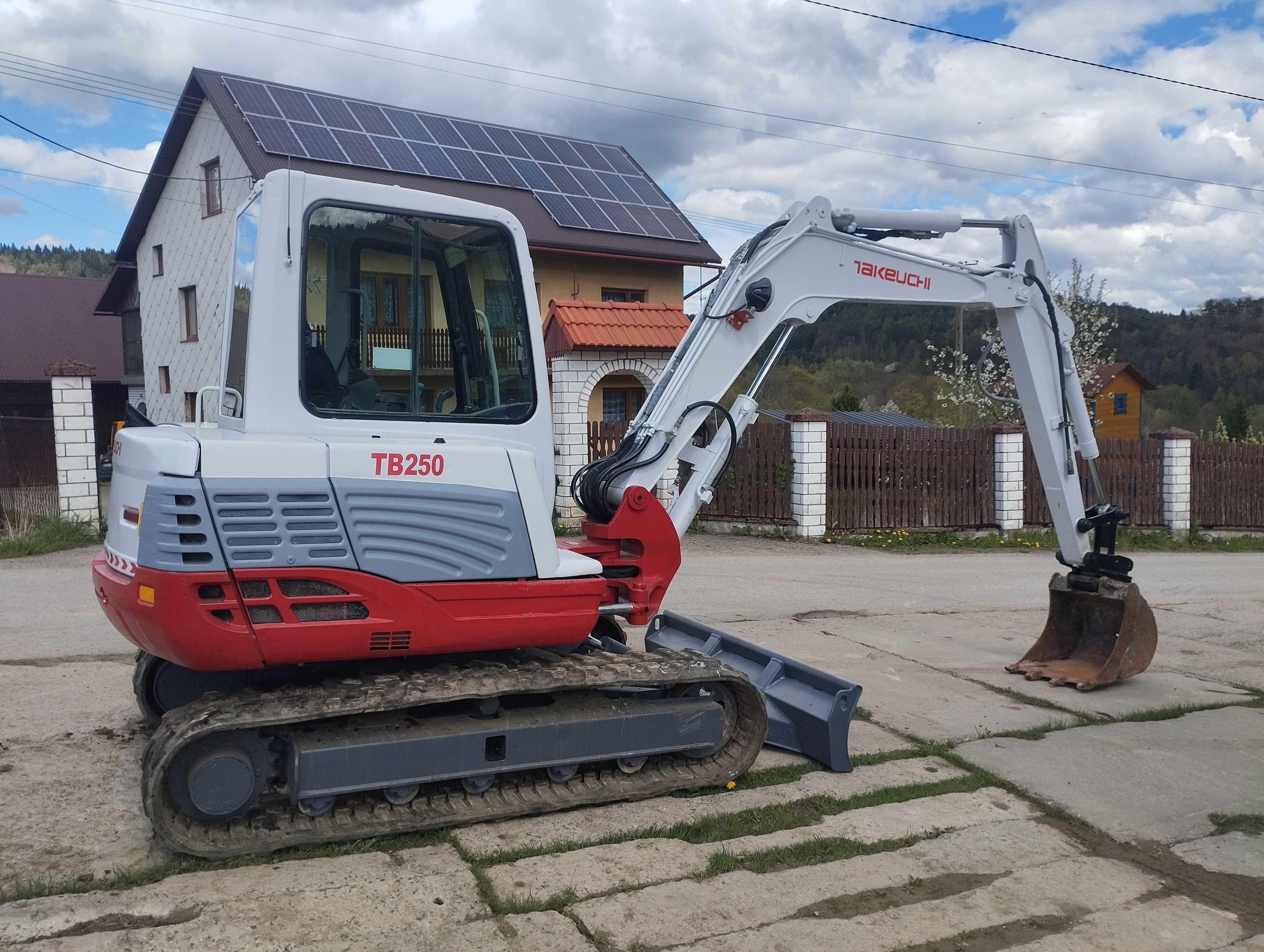 minikoparka takeuchi tb 250 5 ton jcb kubota volvo yanmar