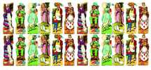 Conjunto de 24 figuras em relevo Inglesas - anos 60