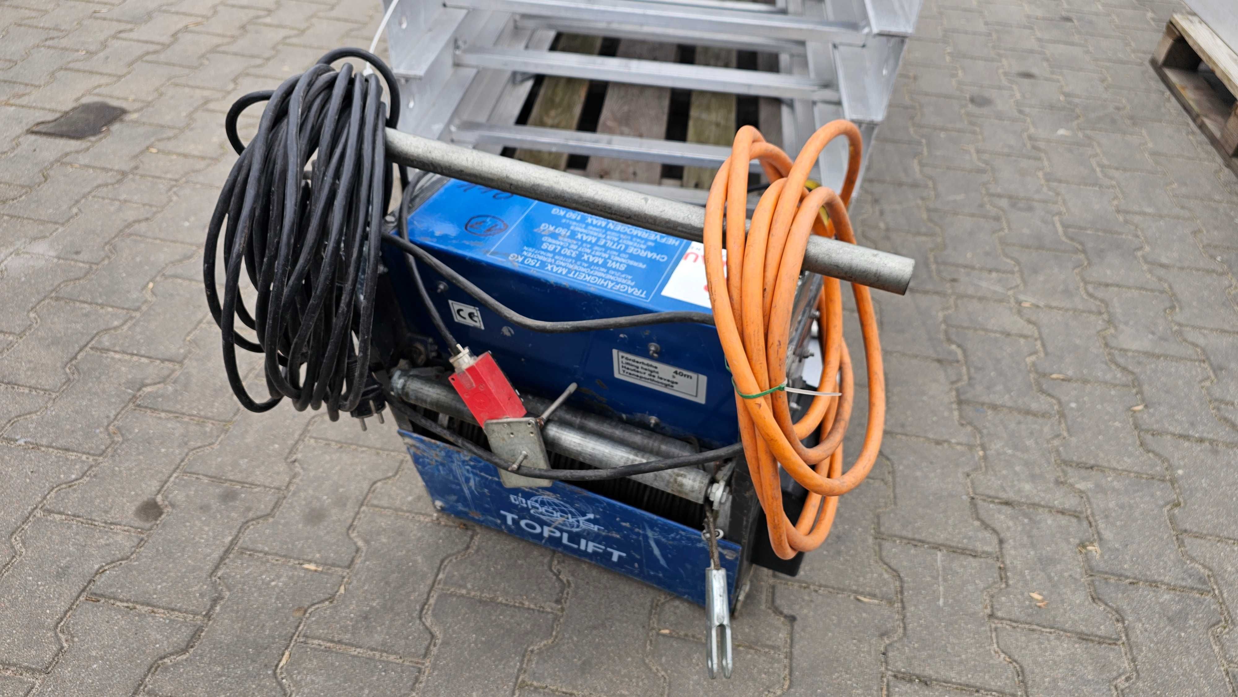 Winda drabina dekarska Bocker TopLift 12-22m wciągarka dachowa Nr110