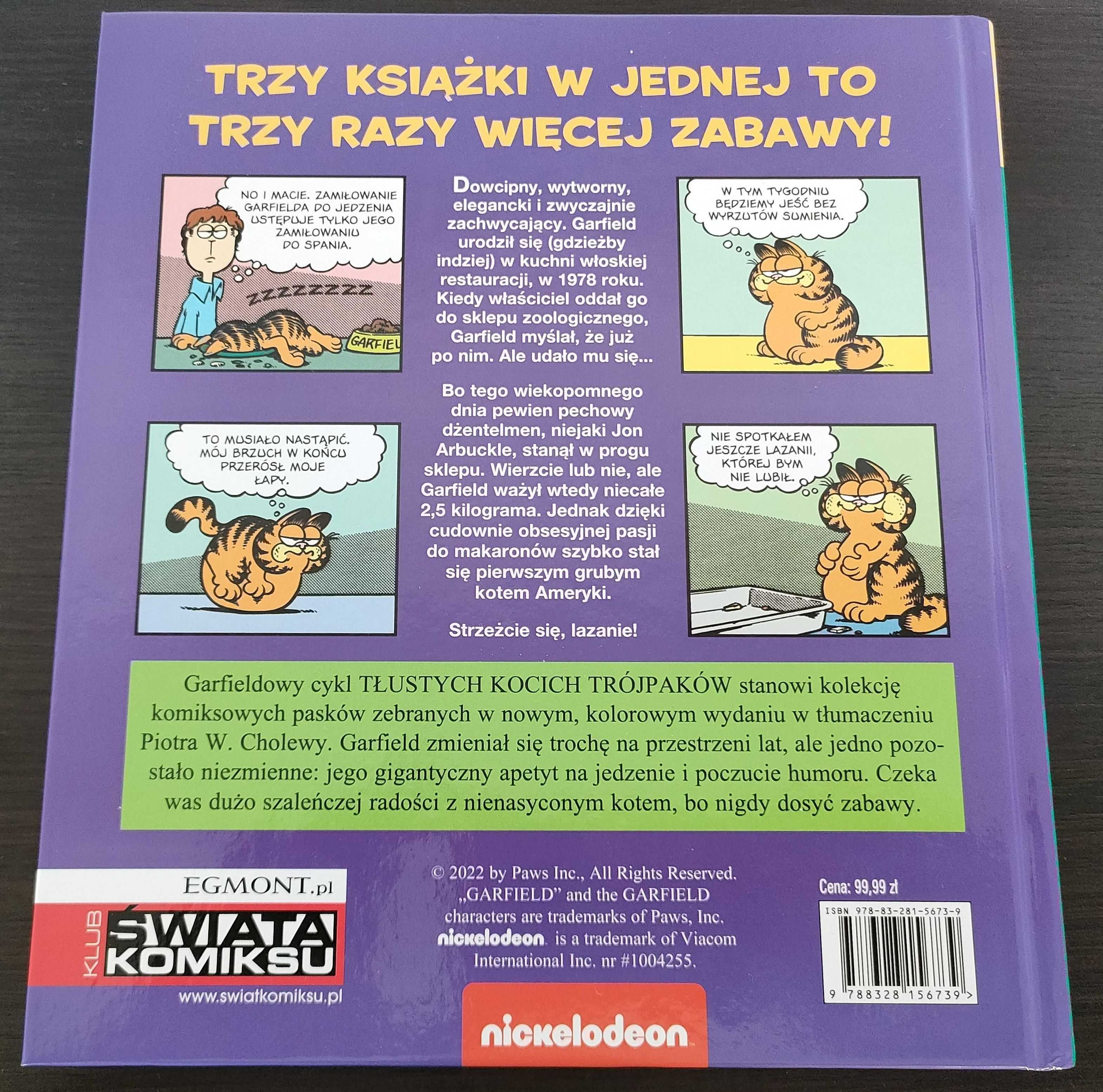 Komiks Garfield - Tłusty koci trójpak - Tom 1