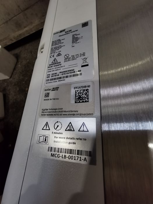 Inwerter Trój fazowy Falownik SolarEdge MCG-LB-00171-A 3000W