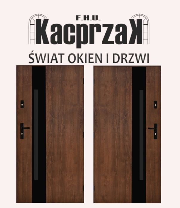 Drzwi KACPRZAK 90x200 Drzwi Zewnętrzne MARS 09 Orzech Lider OLX