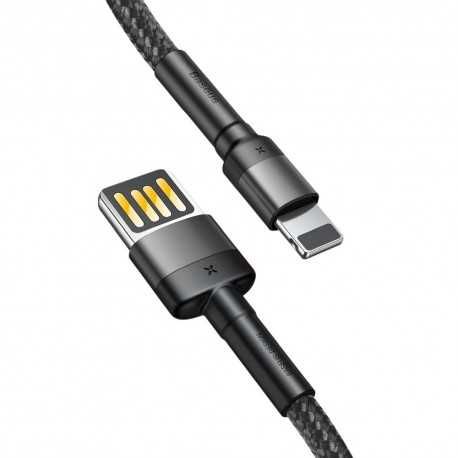 Kabel USB - Lightning iPhone Baseus Cafule czarny 1,5A 200cm 2m mocny