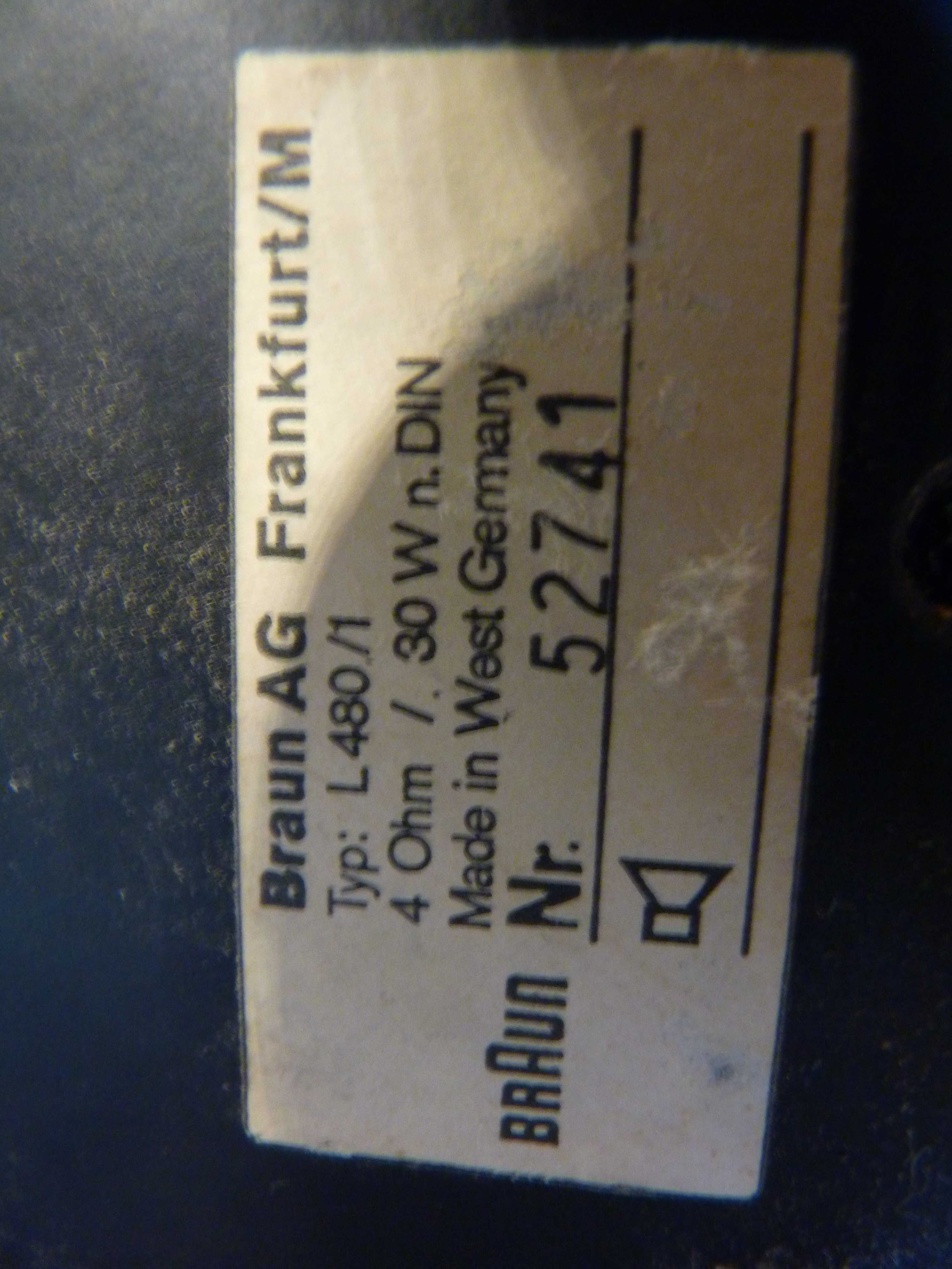 Pięknie odrestaurowane głośniki BRAUN AG L480\1,1972 rok.