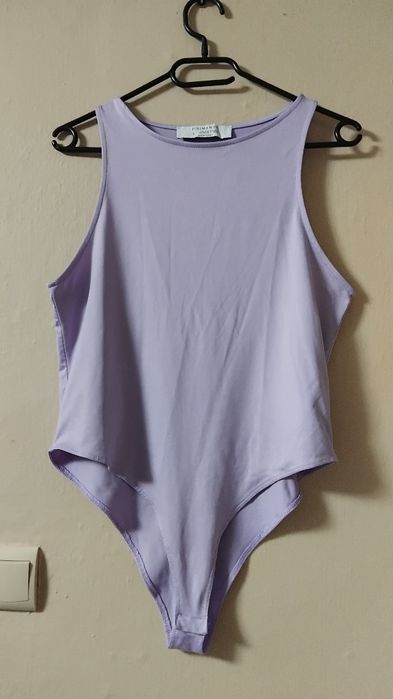 Liliowe body zapinane na napy Primark rozmiar L