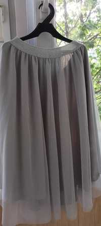 Лёгкая фатиновая юбочка,серого цвета с подкладкой