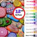 Pisaki AKRYLOWE Flamastry Mazaki Markery Art 0,7mm. - 12szt