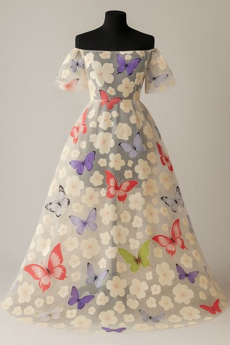 Відріз тканини, тюль з квітковим візерунком, для плаття, накидок, вста