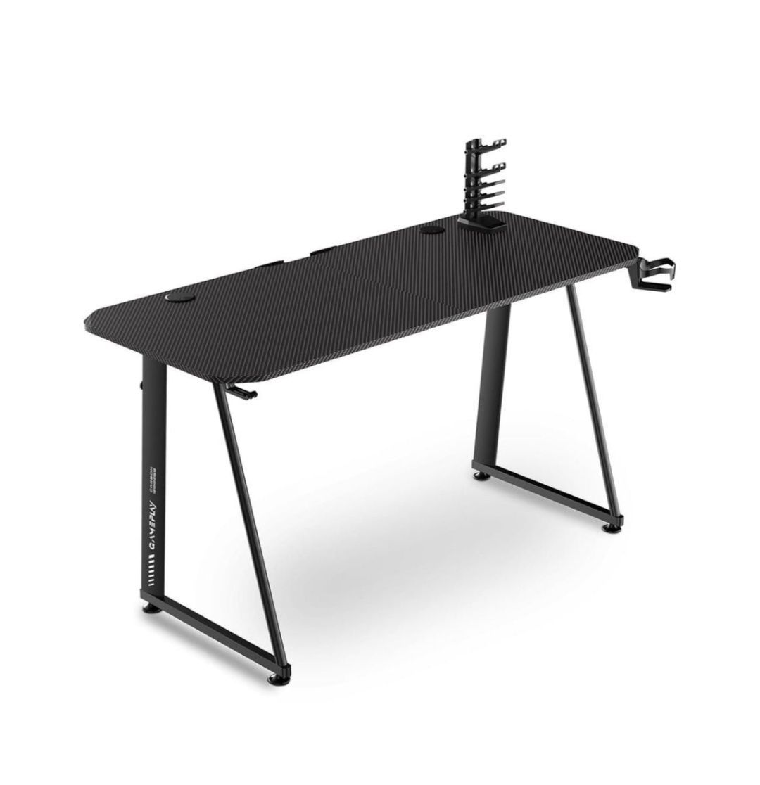 Secretária e Mesa de Jogos Ergonómica Gameplay Pro Carbon Green com Su