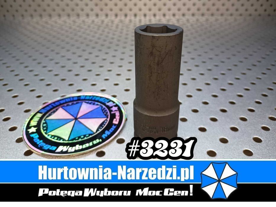Nasadka długa Udarowa 18mm 1/2" klucz 18mm nasadka długa 18mm