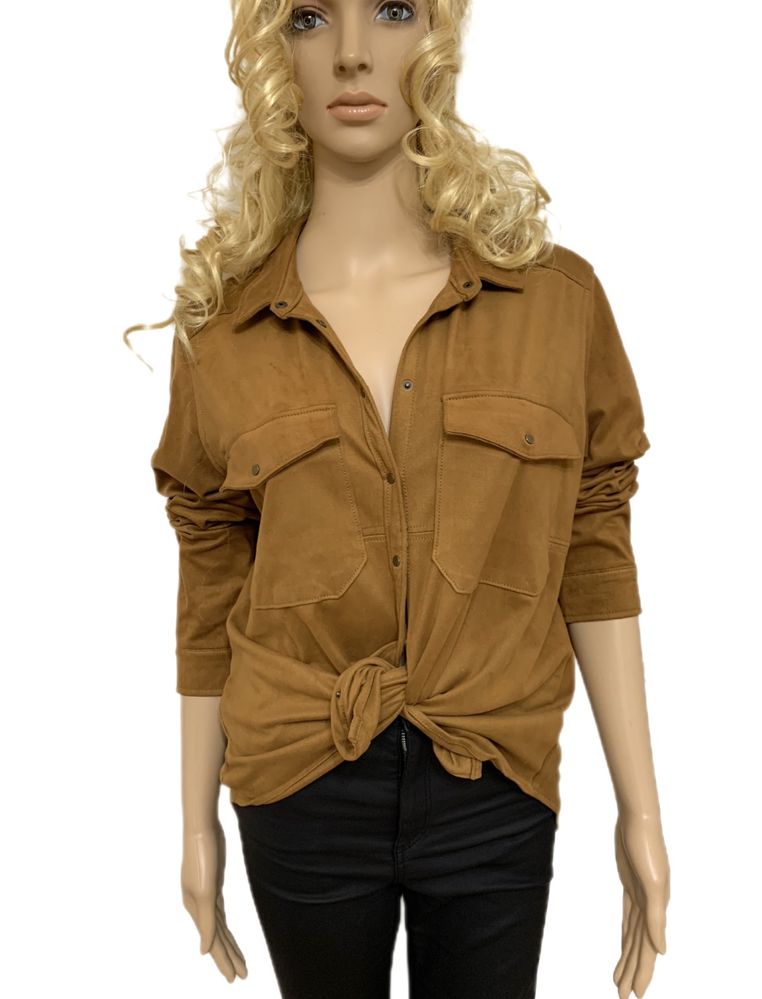 Женская  коричневая рубашка кофта Stradivarius S/M