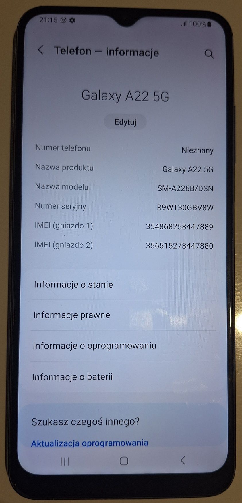 Samsung a22 5g krótko używany