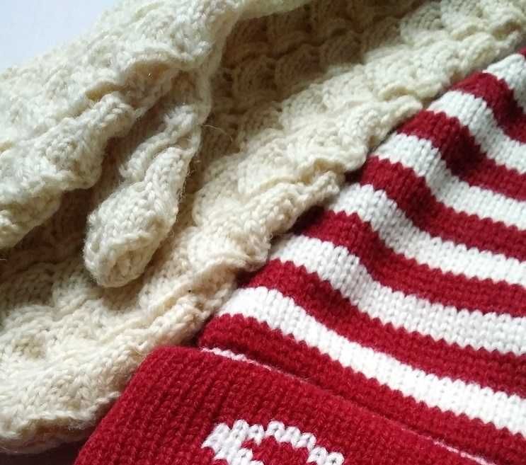 100% Wełna Hand made wełniane piękne rękawiczki z jednym palcem wełna