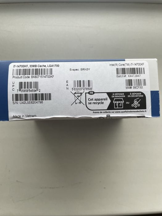 Intel core i7 14700kf
