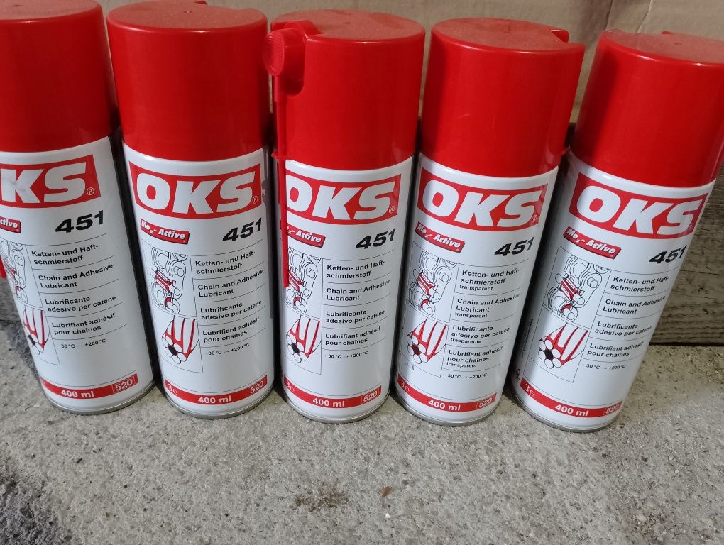 OKS 451 – Smar do łańcuchów i smar adhezyjny, przezroczysty, spray