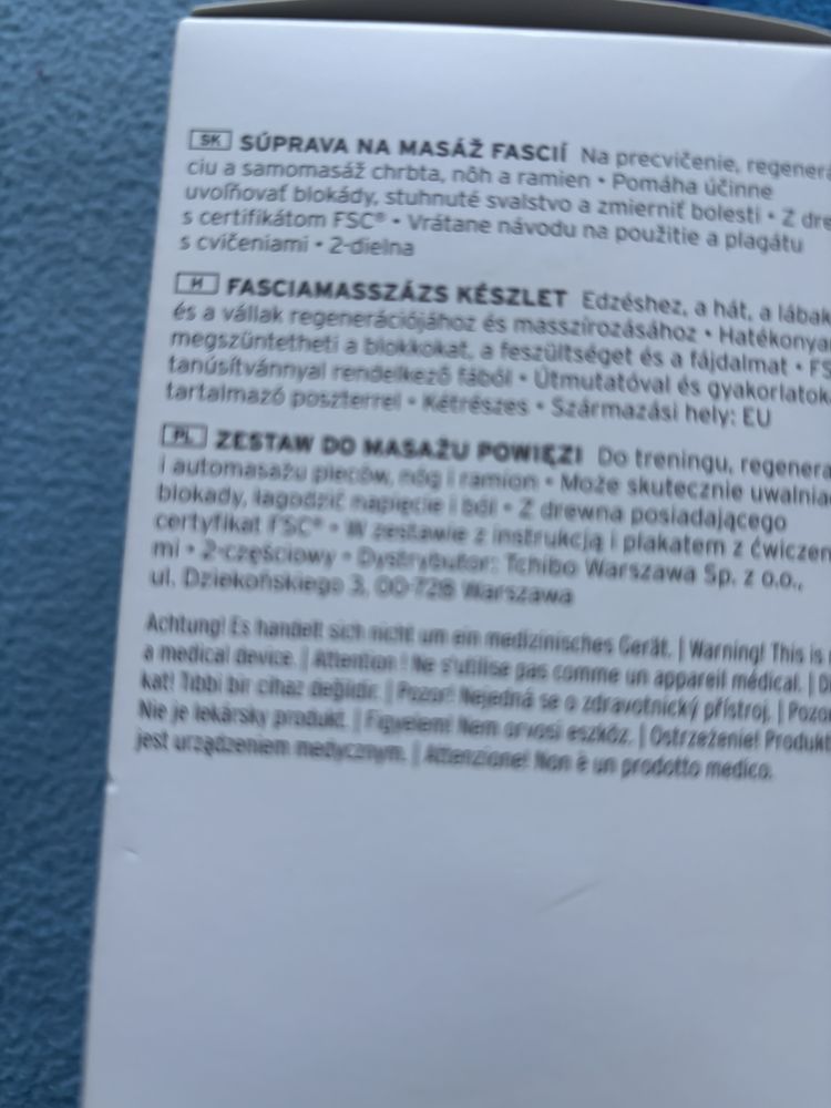 Zestaw do masażu powięzi z drzewa , Tchibo