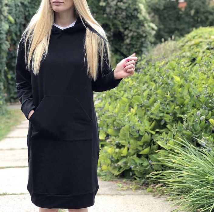 платье худи с капюшоном черное всi своï unicorn толстовка кофта свитр