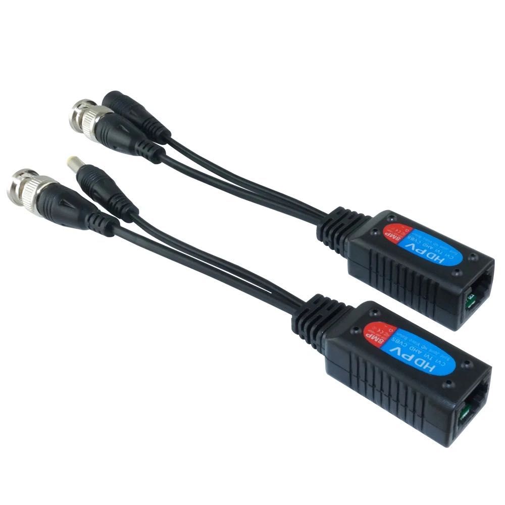 Balun de Vídeo Passivo para Câmeras de Segurança CCTV * 8MP * HD