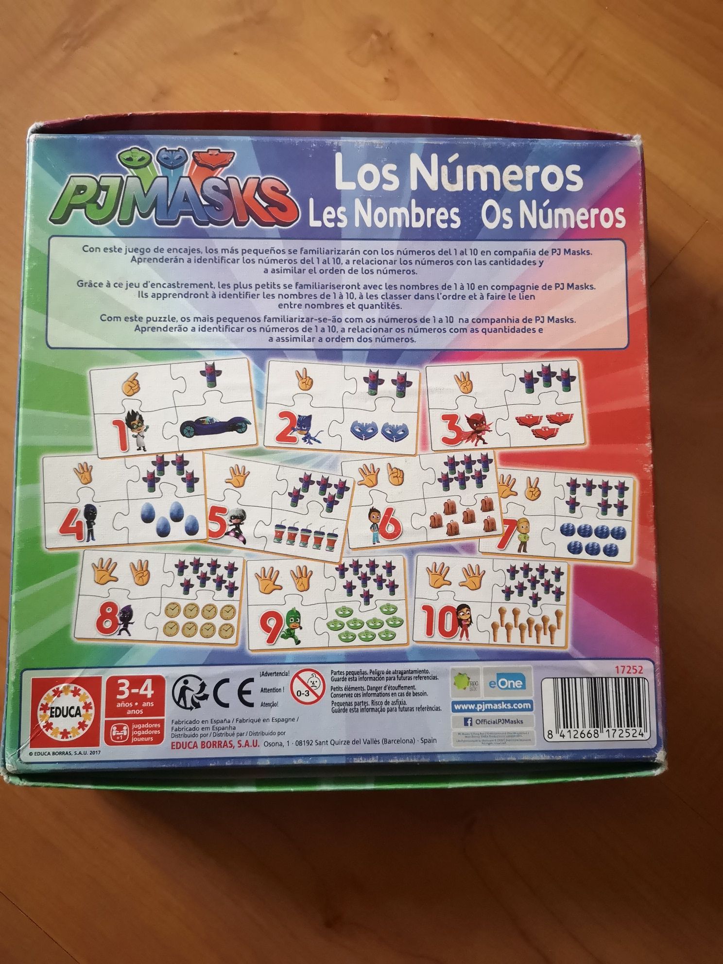 Puzzle aprender os números PJMasks
Puzzle didático, ao mesmo tempo que