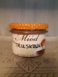 Miód naturalny kremowany smakowy 250g Truskawka