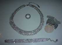 Cubic Zirkonia Brigitte Bijou biżuteria ślubna komplet cyrkonie srebrn