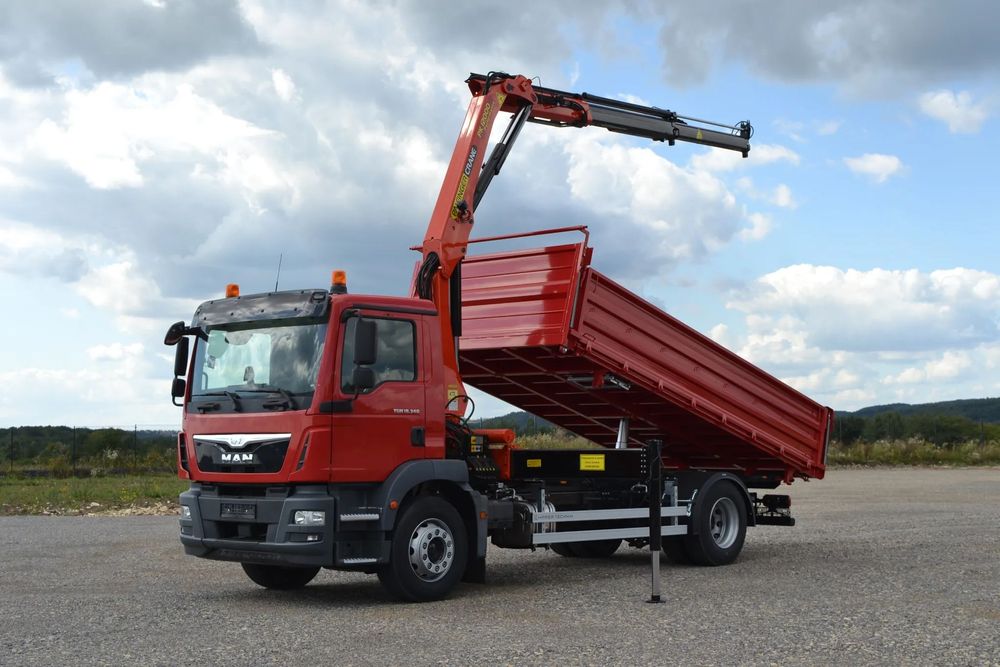 MAN TGM TGL TGS TGX Nowy 3-stronny WYWROT Kiper Wywrotka HDS Producent nadwozi KIPPER TECHNIK  Żuraw Hakowiec Urządzenie hakowe Fassi Hyva Hiab Palfinger
