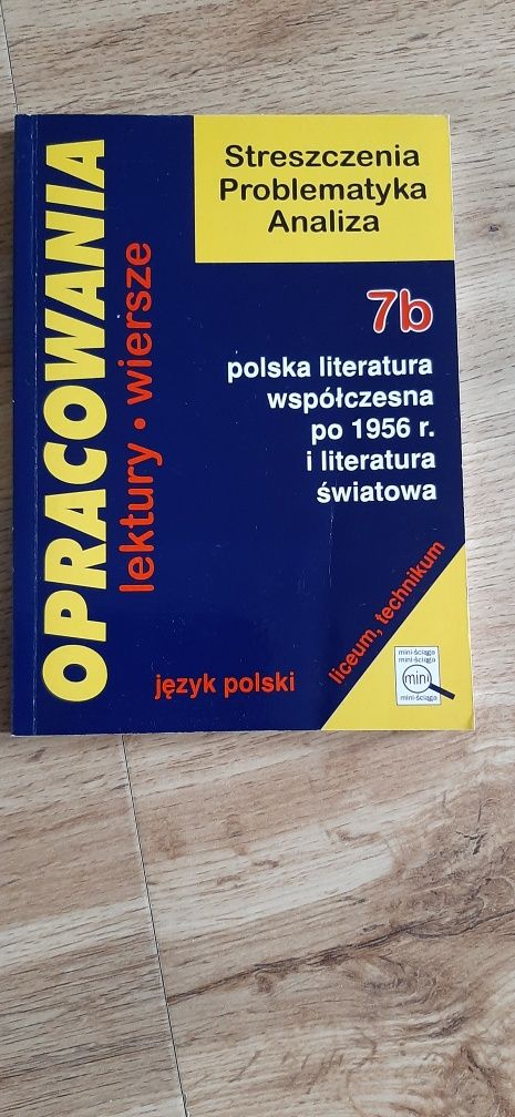 Język polski- opracowania wierszy ,lektur .