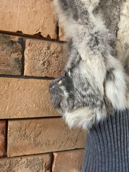 Damski bezrękawnik z futra naturalnego, króliczego, rozmiar S/XS