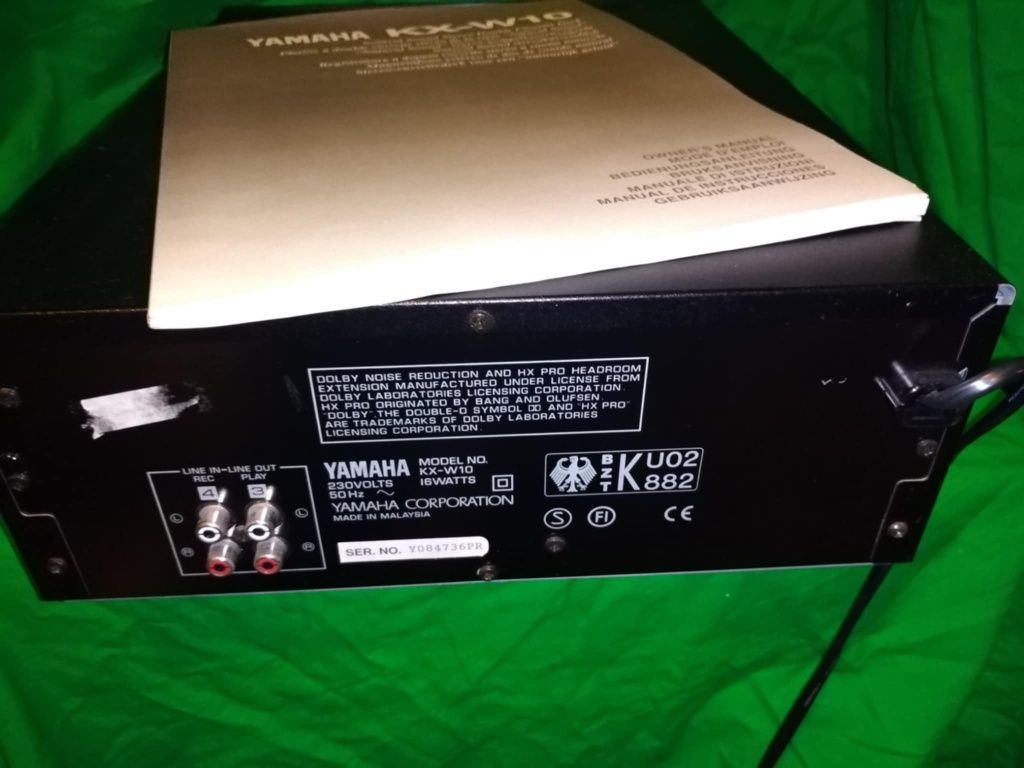 Leitor e gravador de cassetes duplo Yamaha auto reverse