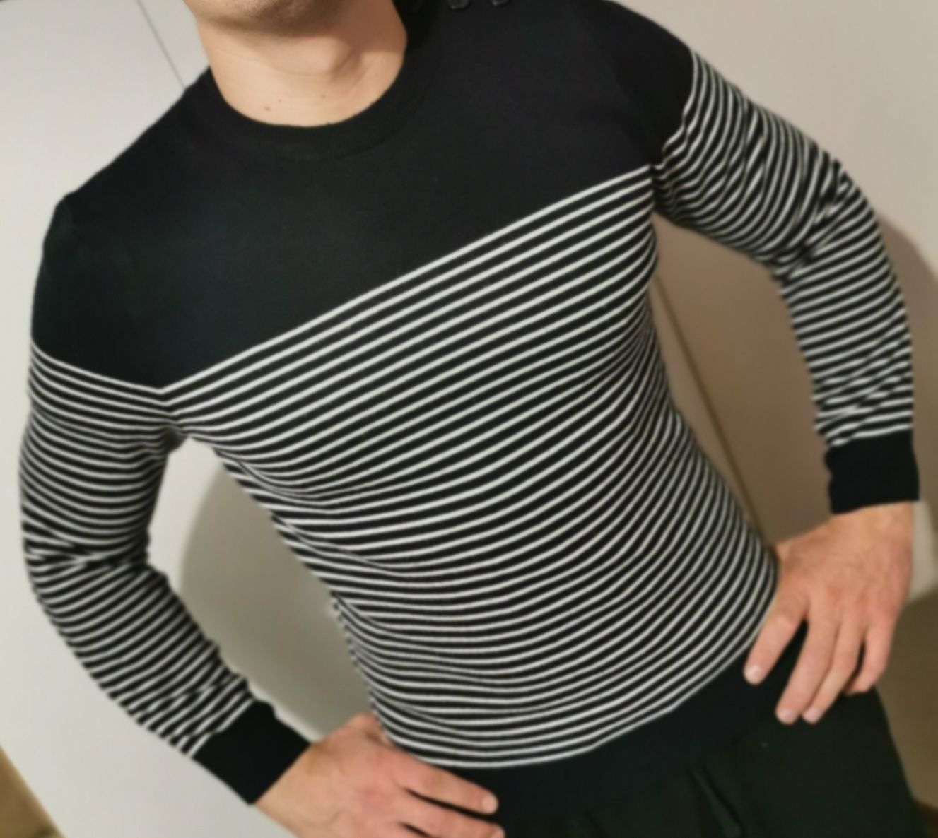 Sweter męski sweterek bluzka bluzeczka z długim rękawem Zara L 40