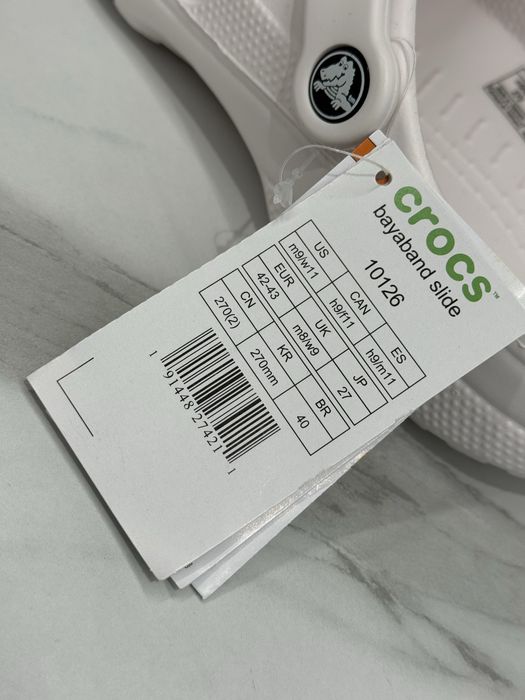 Crocs baya clog / бiлi унiсекс  /42 розмiр/размер 42 /кроксы белые