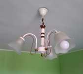 Lampa, żyrandol, biała.