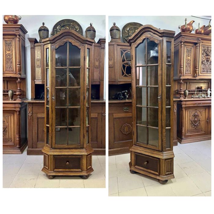 Кутова вітрина сервант дерево угловая