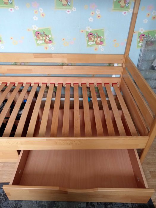 Ліжко двоярусне бук 90х200