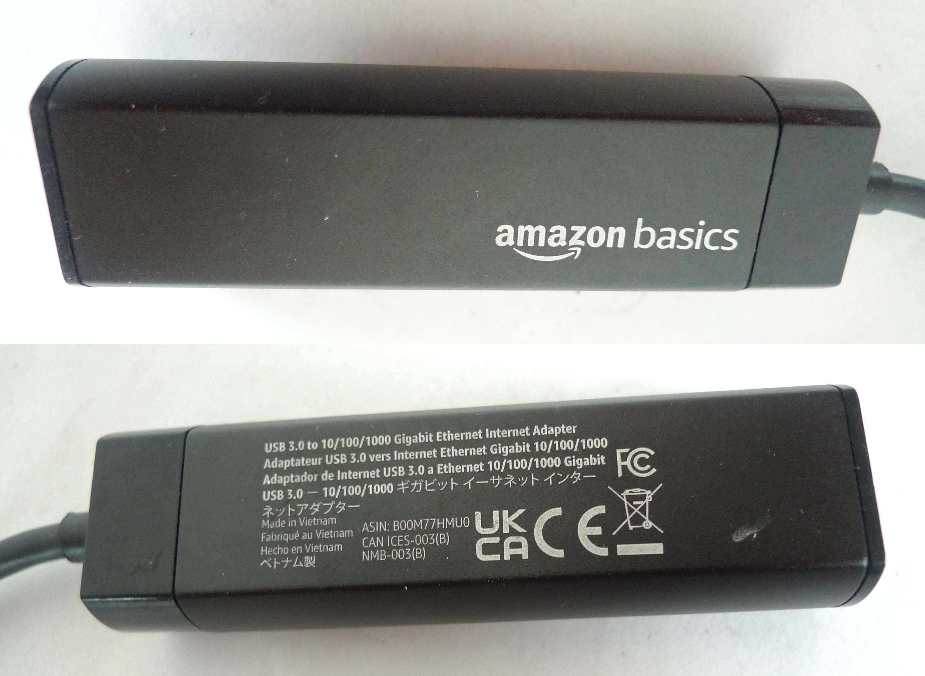 Karta sieciowa PC Amazon Basics USB RJ45 zewnętrzna przewodowa