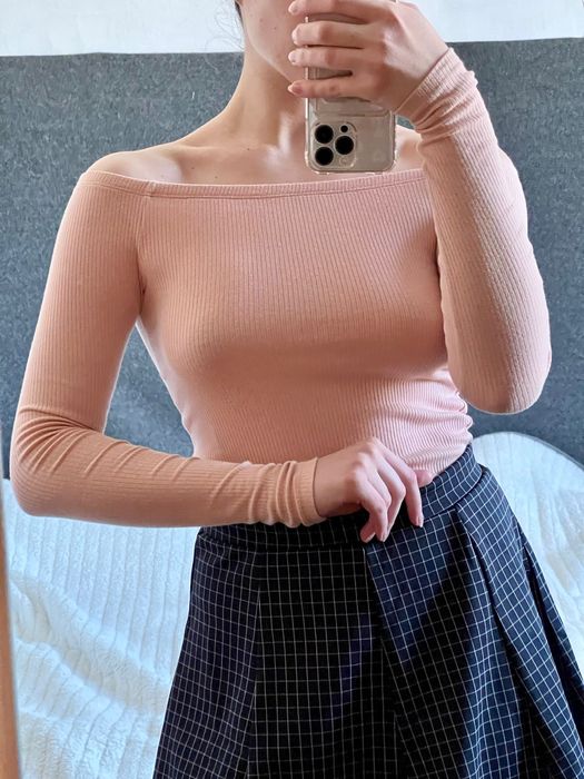 H&M Топ з довгими рукавами з відкритими плечами