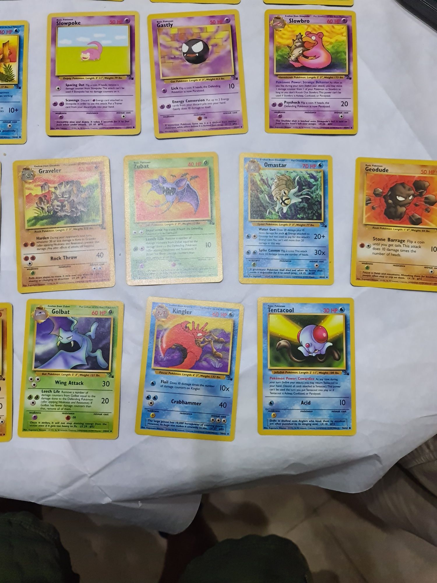 Pokemon Cartas Fossil Unlimited Comuns Incomuns Inglês (M/NM)