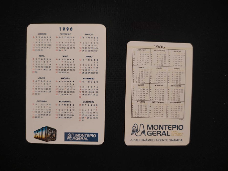 9 calendários de Bancos anos 80 e 90