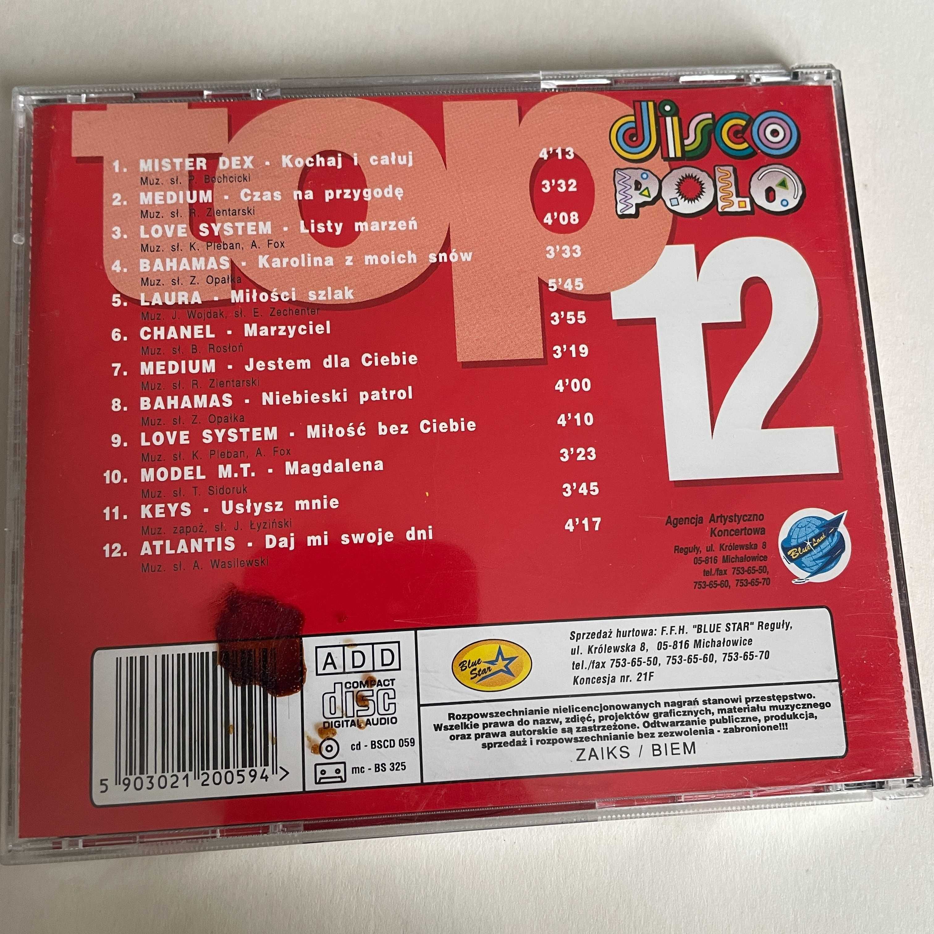 Top 12 Disco Polo vol. 5 1995 Blue Star płyta CD