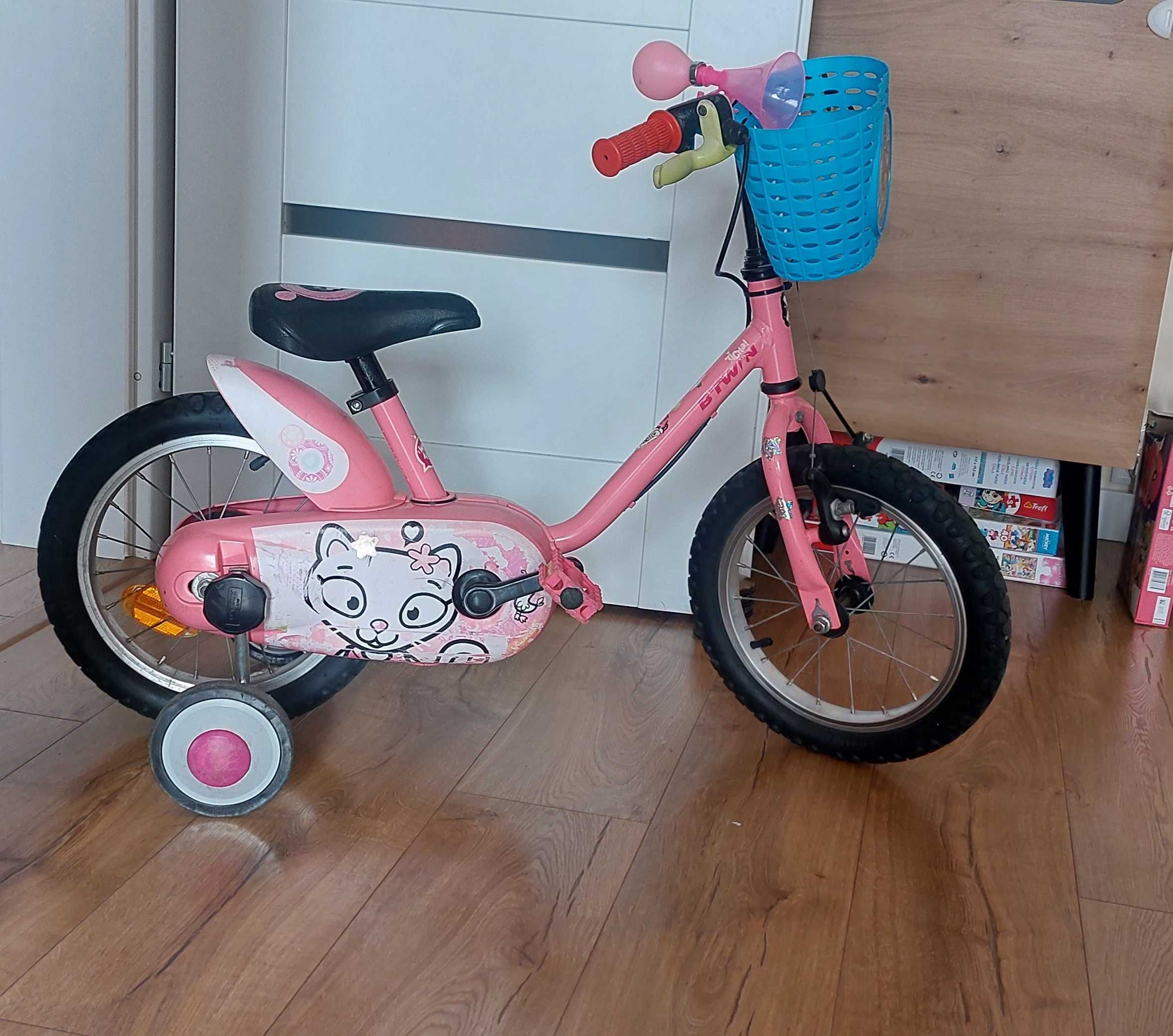 Rower dziecięcy BTWIN 14 cali, rowerek dla dziewczynki