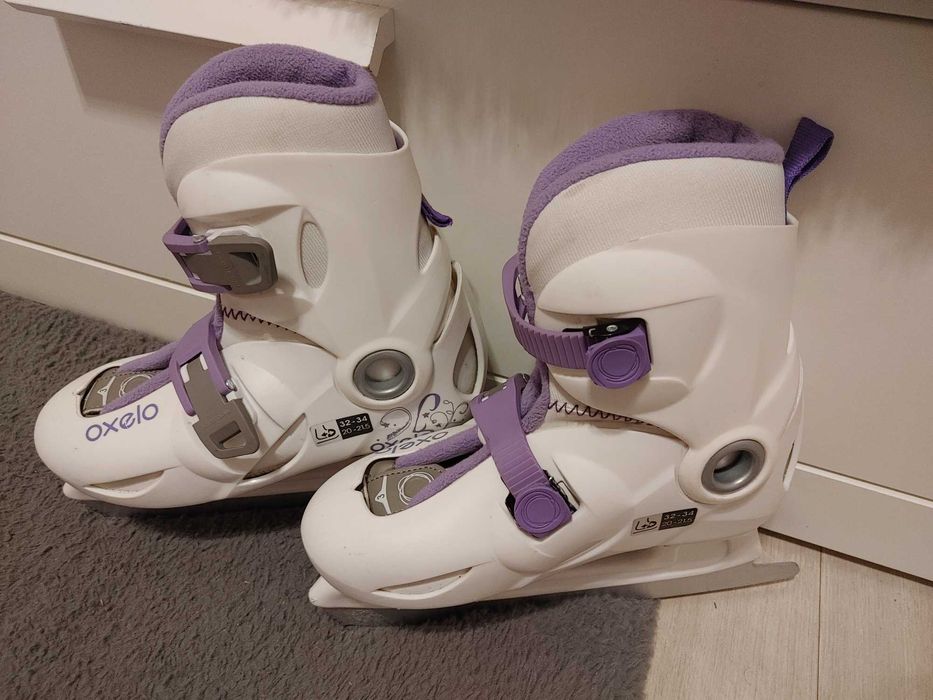 Łyżwy dziewczęce Oxelo PLAY 3 figurowe z regulacją R 32-34