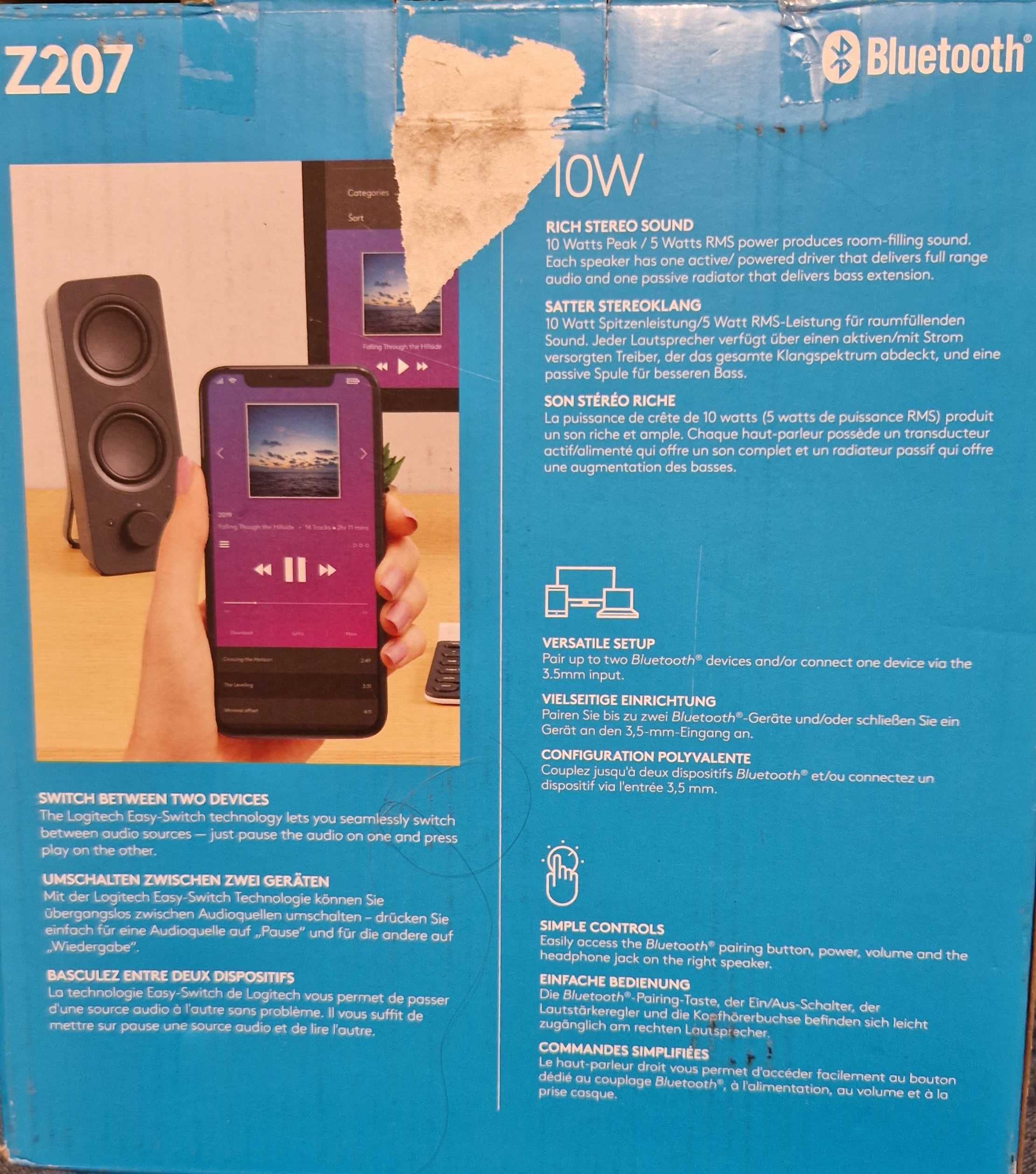 Logitech Z207 System głośników Bluetooth do komputera - Czarne